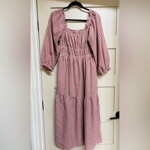 Shop Dahl Red Gingham dress - Medium